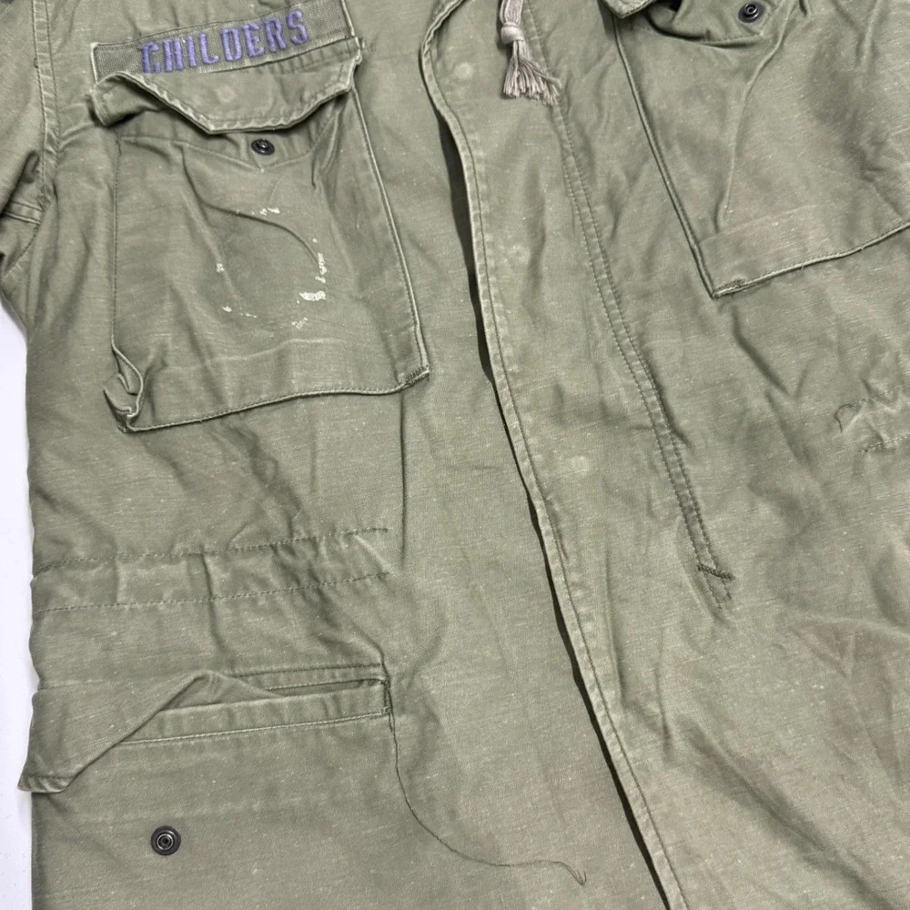 Military M-65 Field Jacket Mens Medium Green Fair US Air Force Childers Patches
